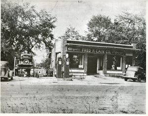 Fred Cain's Auto Repair Shop circa 1940