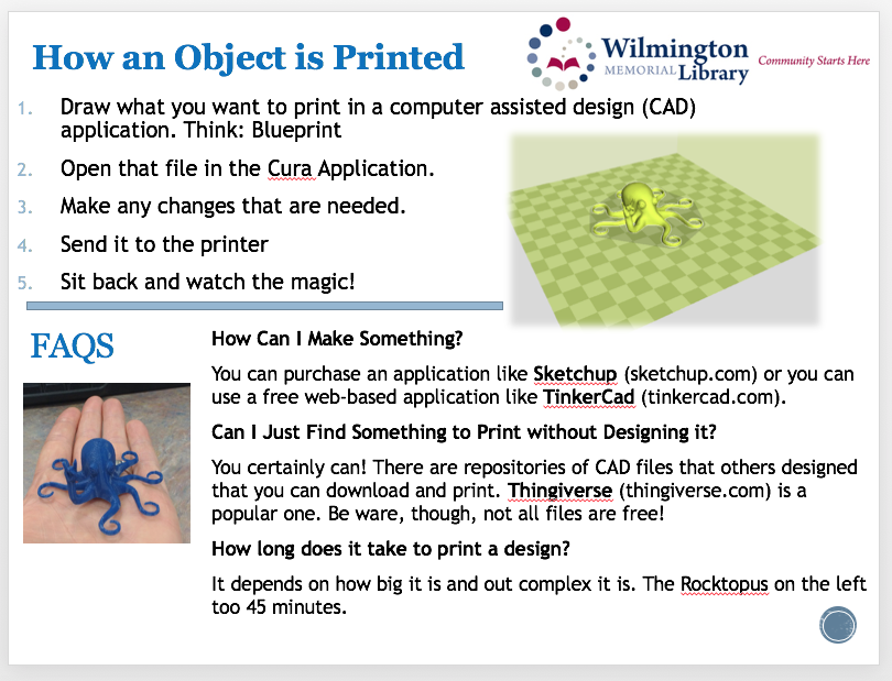 Steps of printing an object on a 3d Printer and FAQs