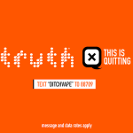 This Is Quitting from the Truth Initiative, logo with bright orange background